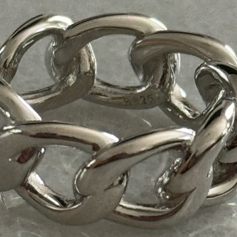 COPY - Sterling Silver Chain Link Chunky Ring Brand New - Picture 2 of 5